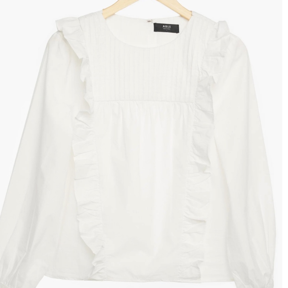 ABLE Sarah Ruffle Blouse | Size Medium - Picture 7 of 12
